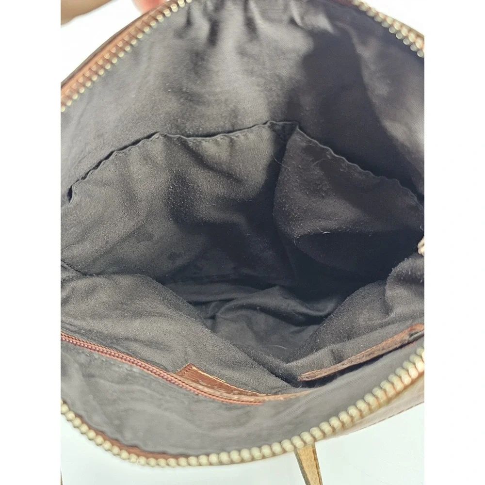 Anthropologie Vilenca Holland Cognac Weaved Distress Leather Crossbody‎ Bag